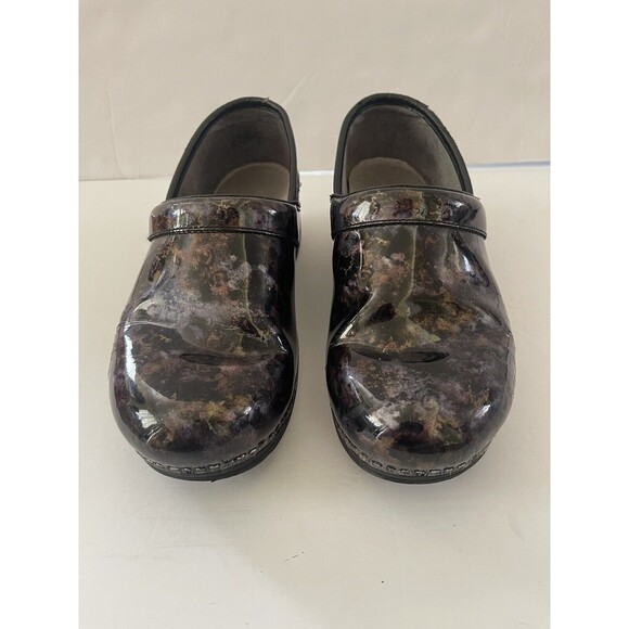 Dansko‎ Color Wash Patent Nurse Clogs Shoes Women Sz 39 US 9 Brush Strokes - Picture 2 of 9